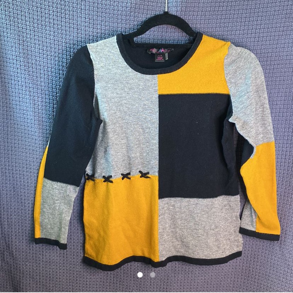 Elena Wang Colorblock Sweater - L